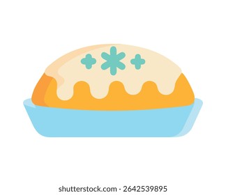 Frosted dessert vector Icon symbol illustration.