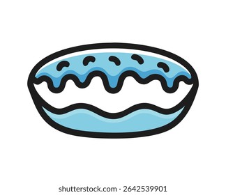 Frosted dessert vector Icon symbol illustration.