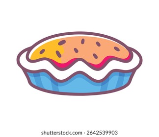 Frosted dessert vector Icon symbol illustration.