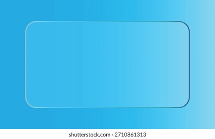 Efeito de vidro fosco com fundo de gradiente azul suave