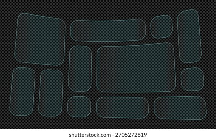 Frosted Glass UI Tile Grid Hintergrund mit Neon-Kontur für moderne App und Web-Schnittstellen