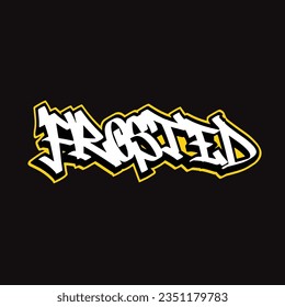 frosted graffiti vector tagging letter word text street art