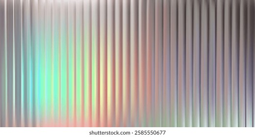 Frosted ice acrylic glass texture. Metal hologram reed backdrop. Flute laser silver ripple. Iridescent striation reflection square mirror. Aluminium 3d prizm stripe pattern. Glossy transparent plastic