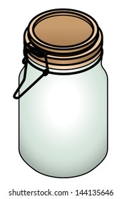 Clear Mason Jar Stock Vector (Royalty Free) 144135649 | Shutterstock