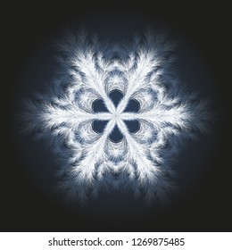 Frosted snowflake invitation card, vector illustration