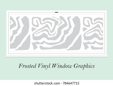 Frosted Vinyl Window Graphics Animal Pattern