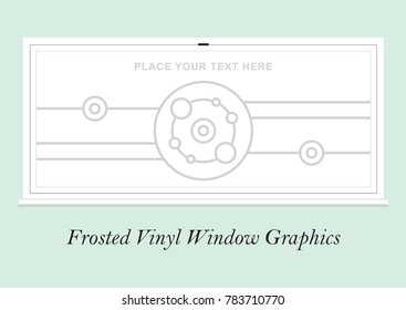 Frosted Vinyl Window Graphics Circles