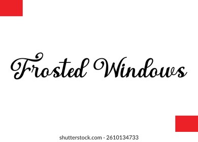 Frosted Windows Stylish Cursive Typography Christmas Text