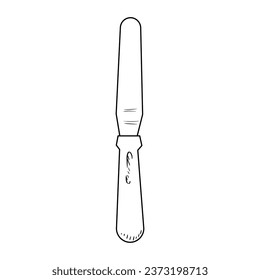 Espátula escarcha sobre fondo blanco