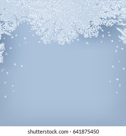 Frosty Background.
Hand Drawn Vector Illustration Of Intricate Frost Pattern.