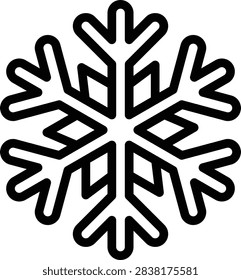 Frosty Branch solid icon winter illustration