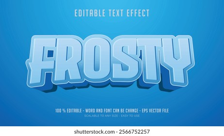 frosty editable text effect,frosty editable 3D text 