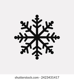 Frosty flurry snowflake icon - Simple Vector Illustration