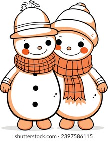 Frosty Friends: Chill Out with Our Irresistible Snowmen in Vector Art