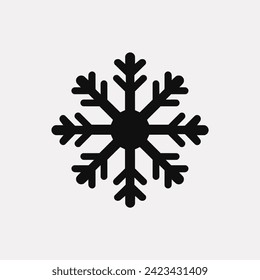 Frosty frost snowflake icon - Simple Vector Illustration