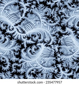 Frosty Glass - seamless pattern. Hand drawn vector background with an intricate frost-work motif.