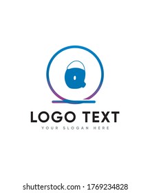 Frosty joy letter type Q logo template, Vector logo for business and company identity 
