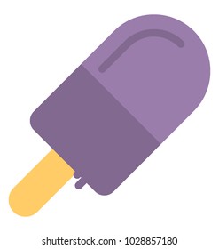 
A frosty lollipop, popsicle flat icon
