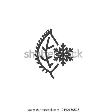 Similar – Image, Stock Photo Frosty leaves of the silver candle