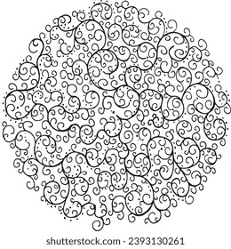 Frosty pattern. For decorating textiles, windows, sketchbooks