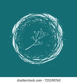 frosty pattern/ vector circle illustration