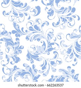 Frosty seamless background. Decorative winter print.