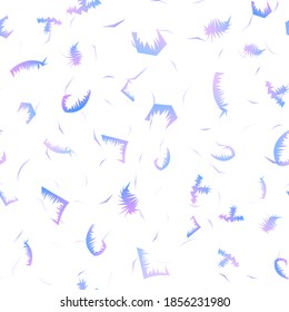 Patrón transparente y escarpado con gradiente sobre fondo blanco para envolver, postal. Ornamento de ventana, ilustración de material vectorial. 