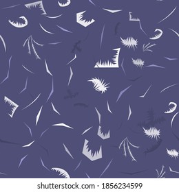 Patrón transparente y escarpado con gradiente sobre fondo azul para envolver, postal. Ornamento de ventana, ilustración de material vectorial. 