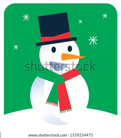Frosty the snowman with emotion faces and expression