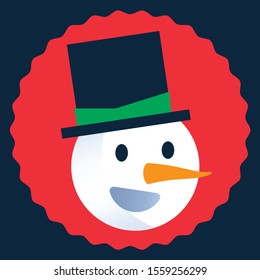 Frosty The Snowman With A Smile In The Face And Hat