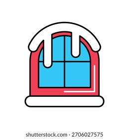Icono de ventana escarchada Ilustración vectorial limpia y moderna