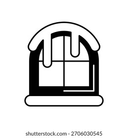 Icono de ventana escarchada Ilustración vectorial limpia y moderna