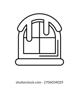 Icono de ventana escarchada Ilustración vectorial limpia y moderna