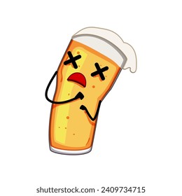 froth beer mug character cartoon. pint drink, alcohol toast, bar brewery froth beer mug character sign. isolated symbol vector illustration