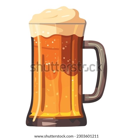 Frothy beer in a gold pint glass over white