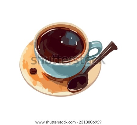 Frothy cappuccino in a gourmet coffee cup icon isolated