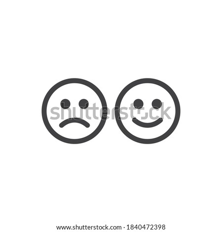 Frown face icon design vector