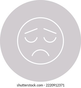 Frown vector icon. Can be used for printing, mobile and web applications.