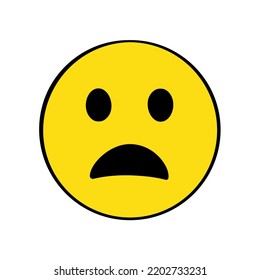 Frowning Face Emoji Open Mouth Vector Stock Vector (Royalty Free ...