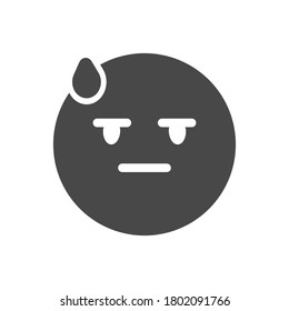 frowning face flat emoji icon