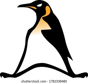 Frowning King Penguin Vector Stylized Isolated Stock Vector (Royalty ...