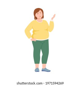 Frowning Woman Quarrelling and Arguing with Someone Shouting Vector Illustration