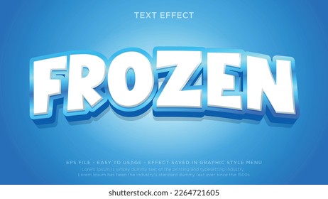 Frozen 3d editable text effect	
