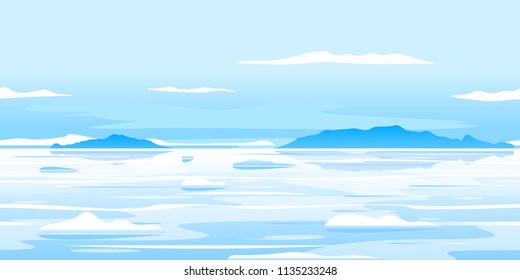 Frozen Arctic Ocean Landscape Background