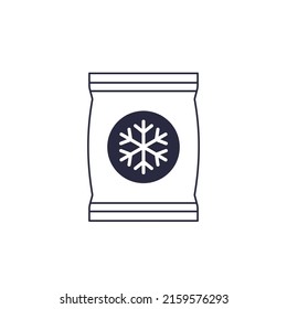 Frozen Bag Icon, Vector Art