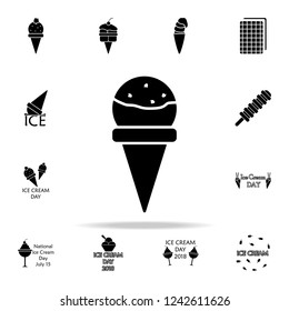 frozen ball in the horn icon. Ice cream icons universal set for web and mobile