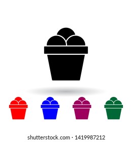 frozen balls multi color icon. Elements of ice cream set. Simple icon for websites, web design, mobile app, info graphics
