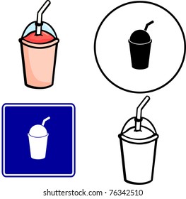 frozen beverage illustration sign and symbol