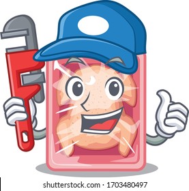 Frozen Chicken Smart Plumber Cartoon Character Design With Tool