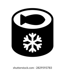 Frozen Container Icon Vector Symbol Design Illustration
